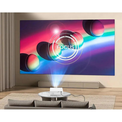 1080P Mini Projector Full HD Portable Video Projector Home Theater Movie-White