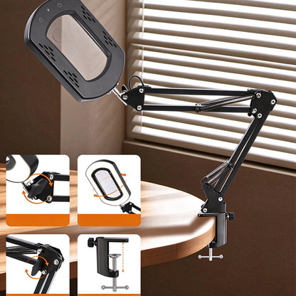 Long Arm Folding Magnifying Lamp 15X Magnification Desk Lamp