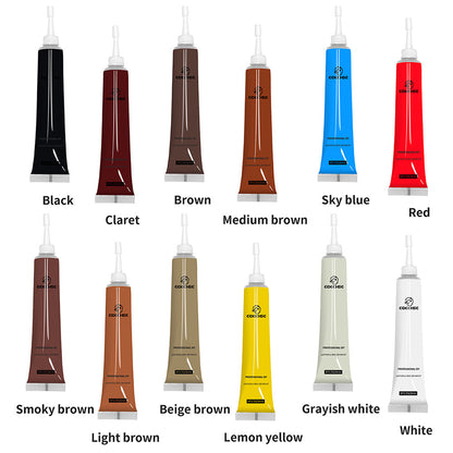 12-Color Leather Repair Kit Dye Restore Pastes for Leather Furniture Car Seats Shoes