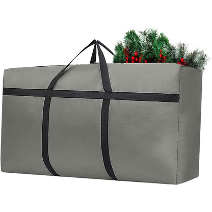 Water-Resistant Christmas Storage Bag Reusable Dustproof Xmas Tree Container Gray