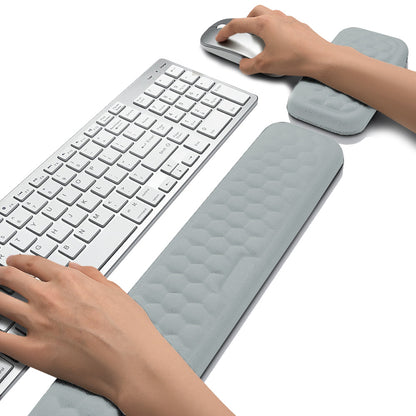Ergonomic Wrist Rest Set for Keyboard and Mouse Computer Wrist Support Pads Arm Cushion for Typing Gray
