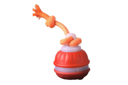 USB Rechargeable Motion Activated Rolling Dog Ball Toy Orange