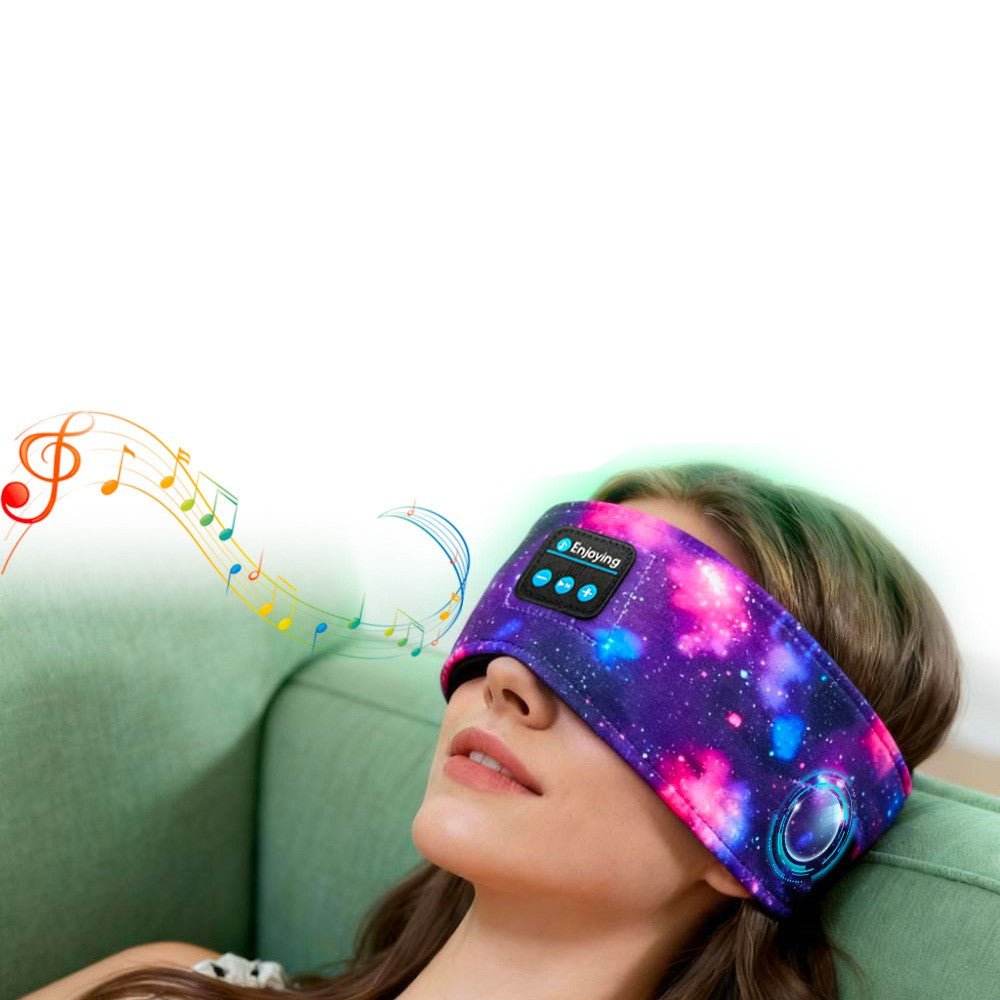 3 in 1 Bluetooth Headband and Eye Mask for Sleeping Meditation and Light Exercise-Purple