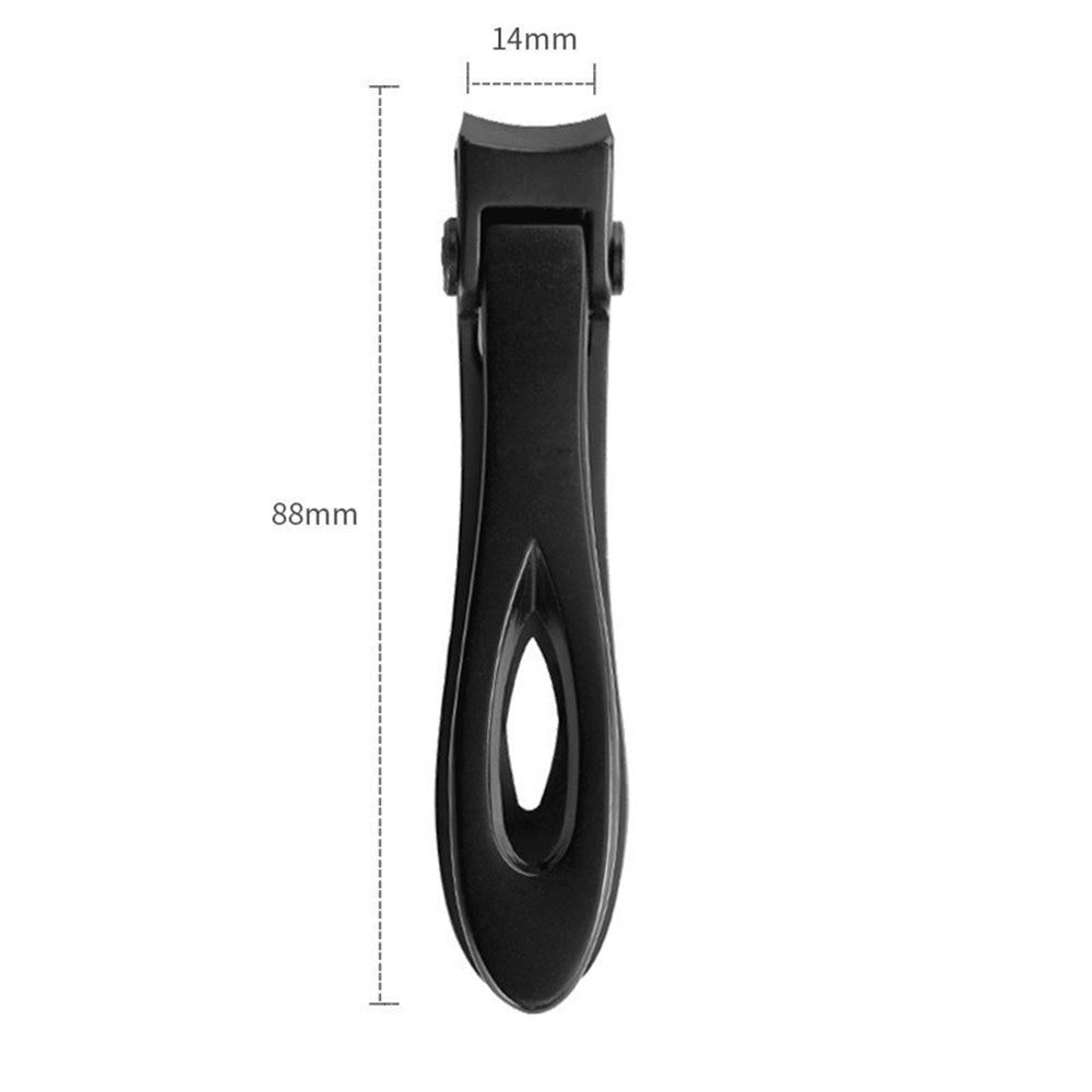 Wide Jaw Nail Clipper Strong Stainless Steel Toenail Cutter for Thick Nails-Black