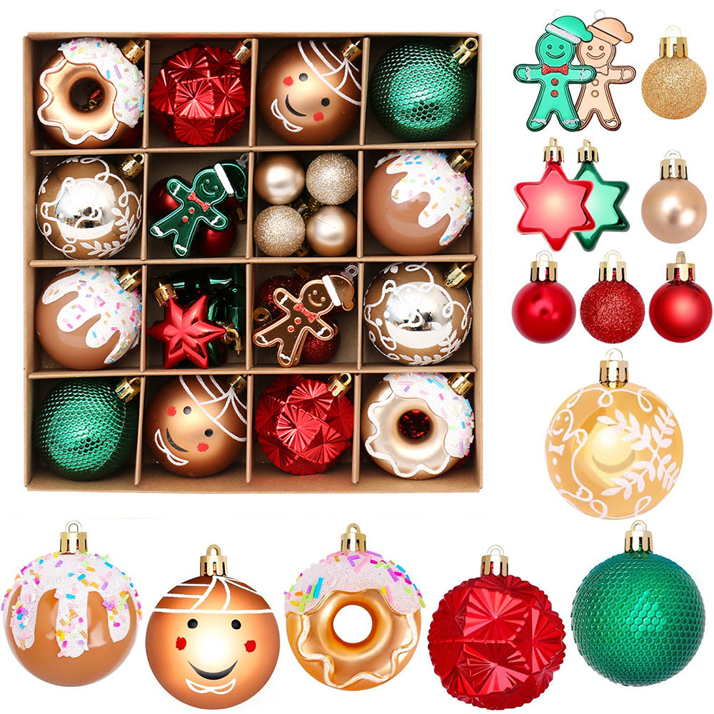42-Piece Christmas Tree Ornament Set Holiday Hanging Decorations for Home Style 1