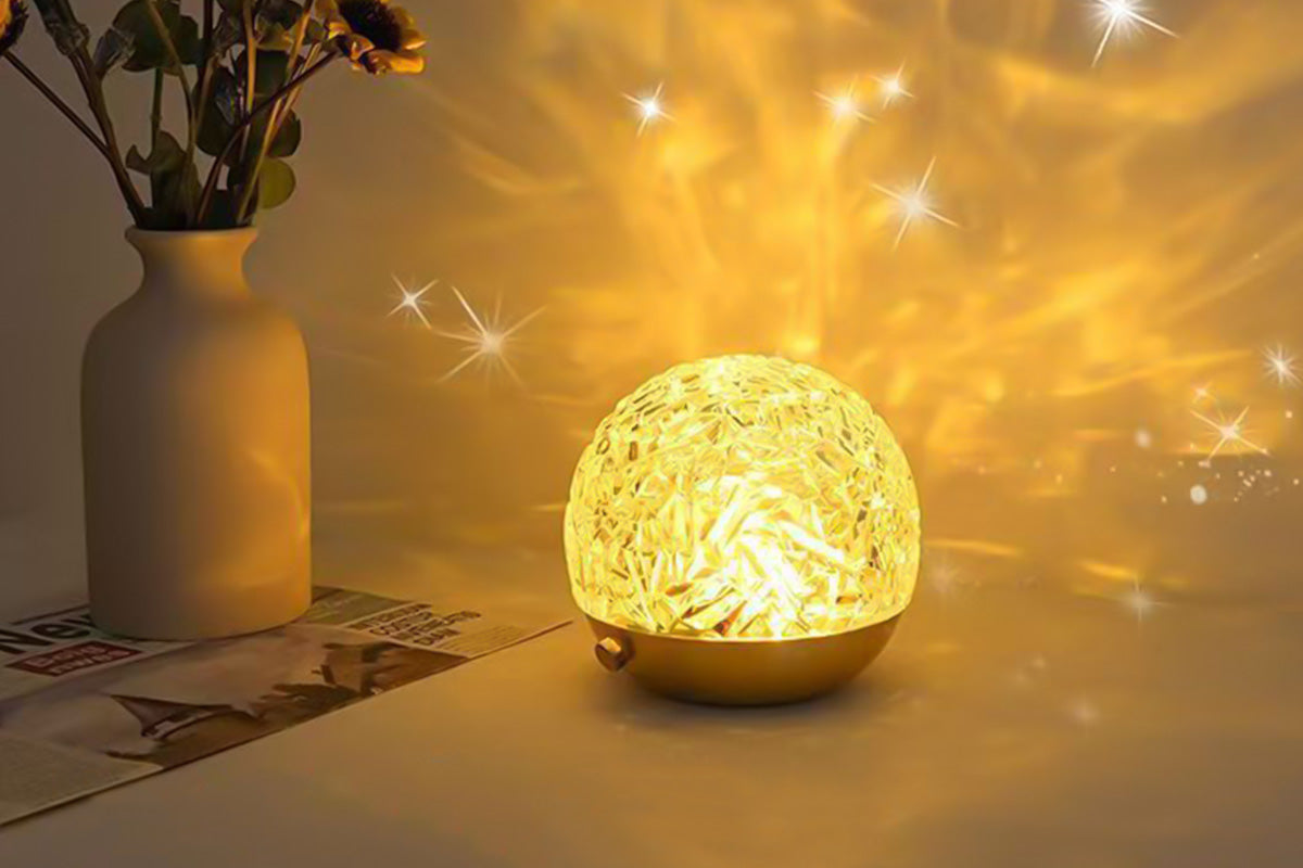 16 Color RGB Water Ripple Mood Lamp with Touch Dimming