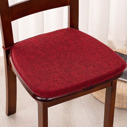 Chair Cushion with Ties Removable Chair Pad for Dining Chair Red