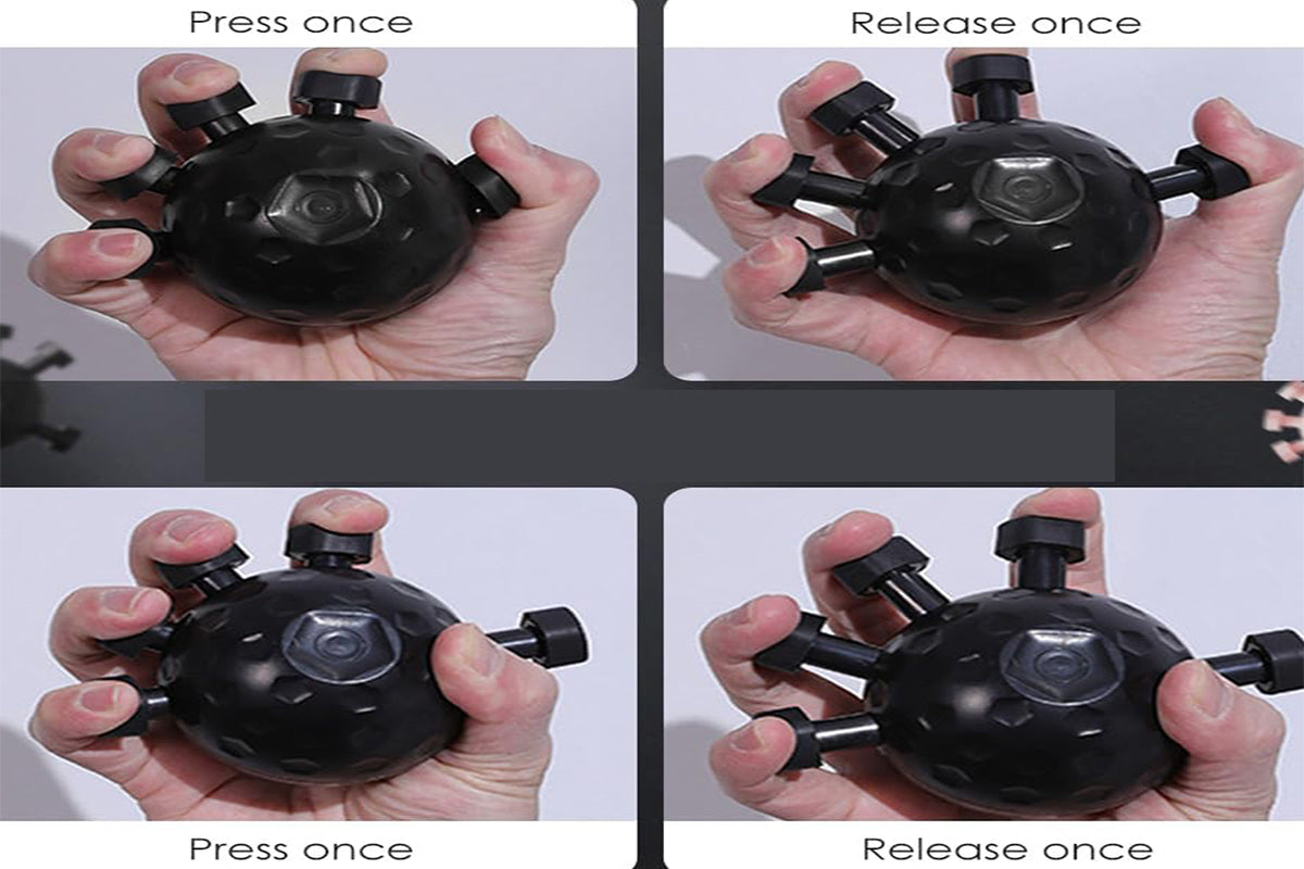 Finger Grip Strengthener Adjustable Hand Grip Strength Ball for Finger Hand Wrist -Black