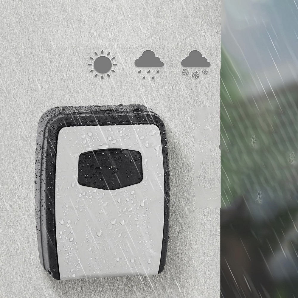 Wall Mount Key Lock Box for Outside House Key Safe Combination Lockbox with Resettable Code