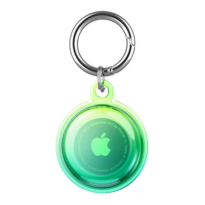 4 Pcs for Airtags Keychain Water-resistant Holder Case Dog Tag Tracker Compatible with Airtag-Gradient blue and purple