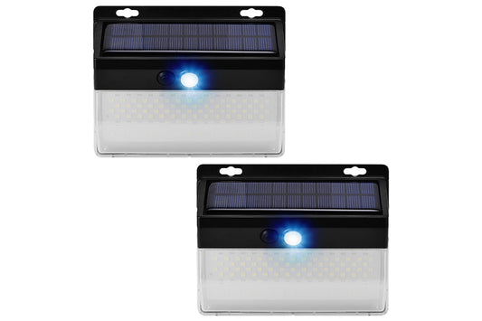 2Pcs LED Solar Motion Sensor Outdoor Security Wall Lamp