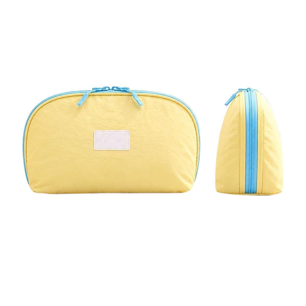 3-in-1 Clam-Shaped Underwear Bra Panty and Sock Travel Storage Bag - Yellow