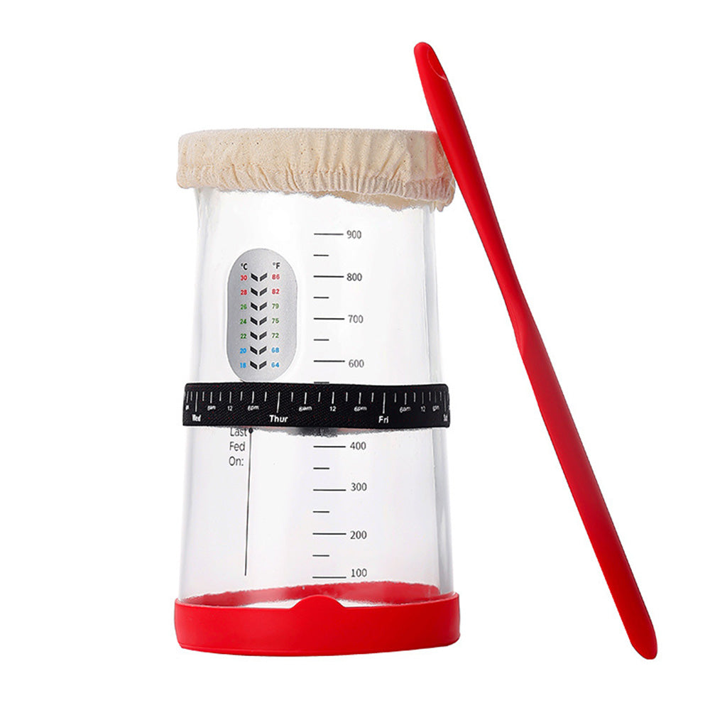 1200ML Sourdough Starter Jar Reusable Sour Dough Starter Bottle Kit