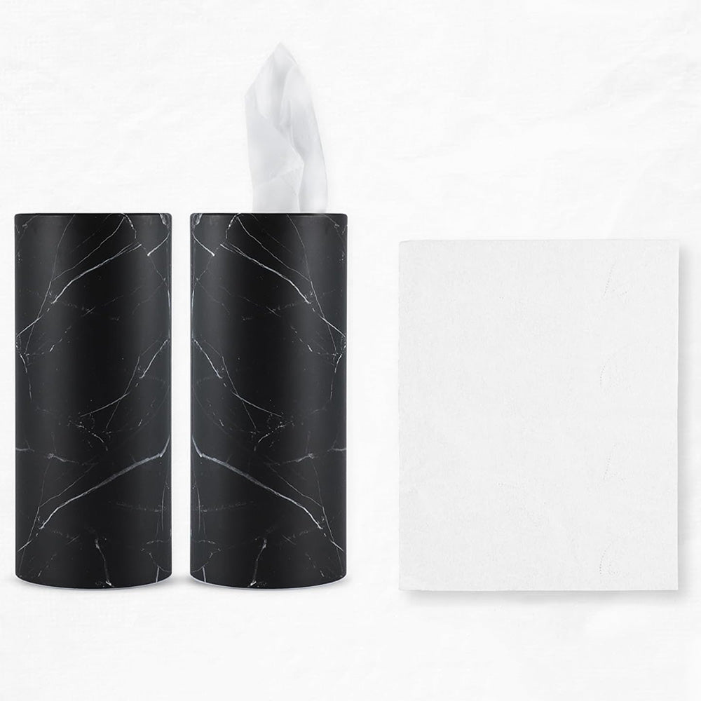 6Pcs Set Cylindrical Car Tissue Holders with Tissue Travel Tissue Box