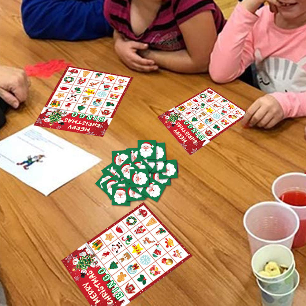 Christmas Bingo Games Set Xmas Party Favors Supplies