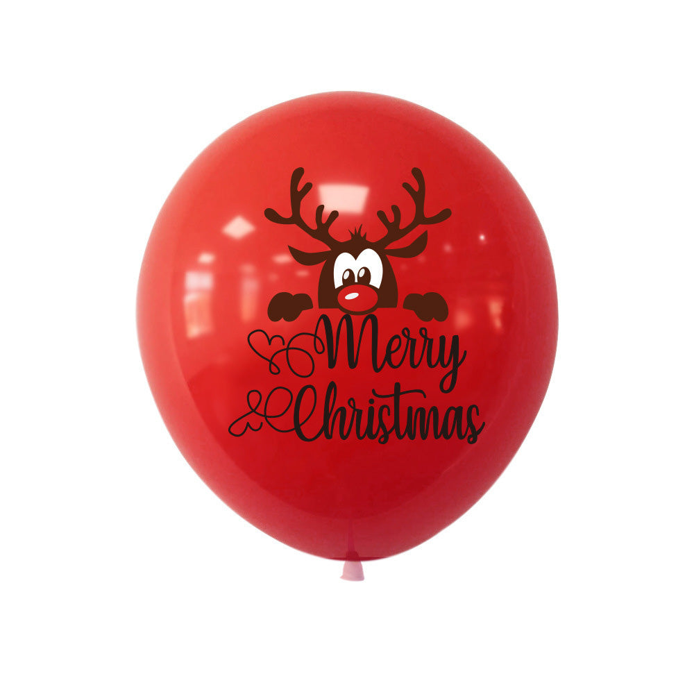 30Pcs Christmas Latex Balloons ¨C Red Nose Reindeer Santa & Tree Party Decorations