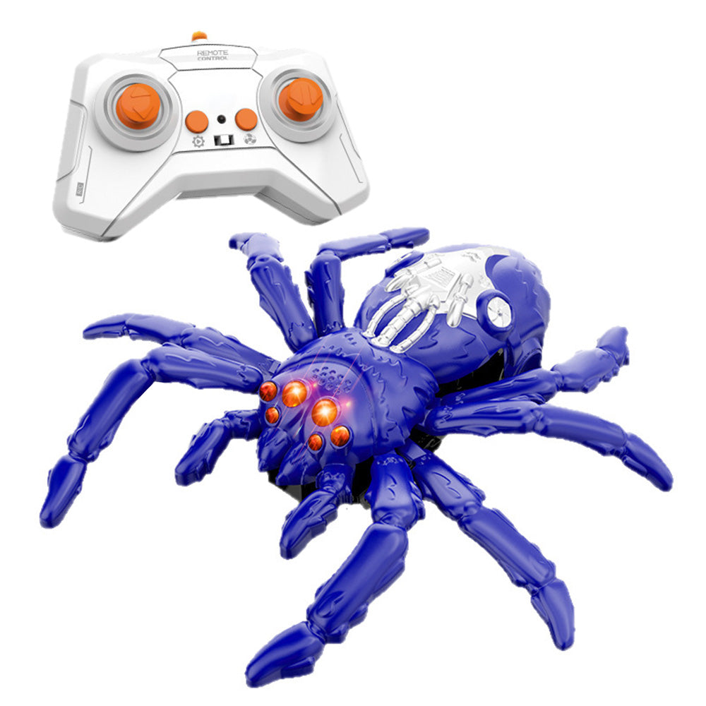 360 Degree Rotating Remote Control Wall Climbing Spider Toy - Blue