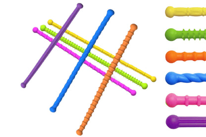 6PCS Sensory Fidget Toys Flexible Fidget Sticks Stress Relief Toys For ADHD