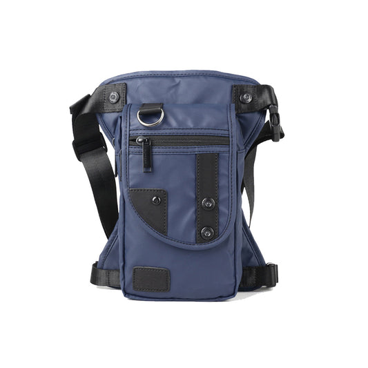 Men's Tactical Leg Bag Drop Legs Belt Pack Waist Bag for Travel Riding Hiking Blue