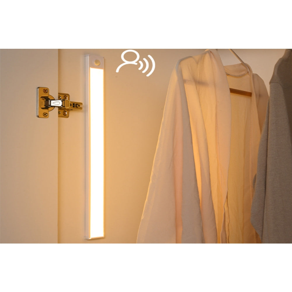 Smart Motion Sensor Light Bar for Cabinets Hallways-Black