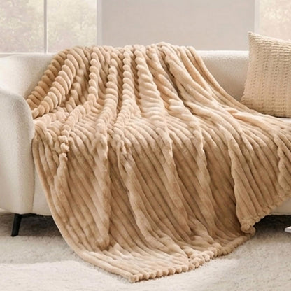 Throw Blanket for Couch Sofa Soft Fleece Throw Blankets Room Home Decor-Khaki