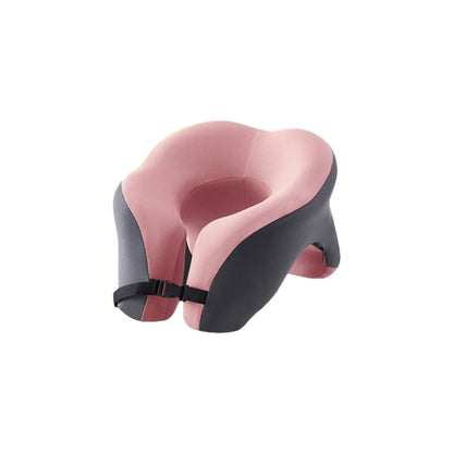 Travel Neck Pillow U-Shaped Neck Support Memory Foam Pillows Pink