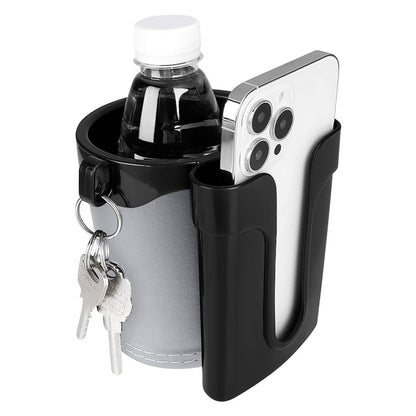 3-in-1 Bike Cup Holder with Cell Phone Keys Holder Water Bottle Holder for Bicycles Grey