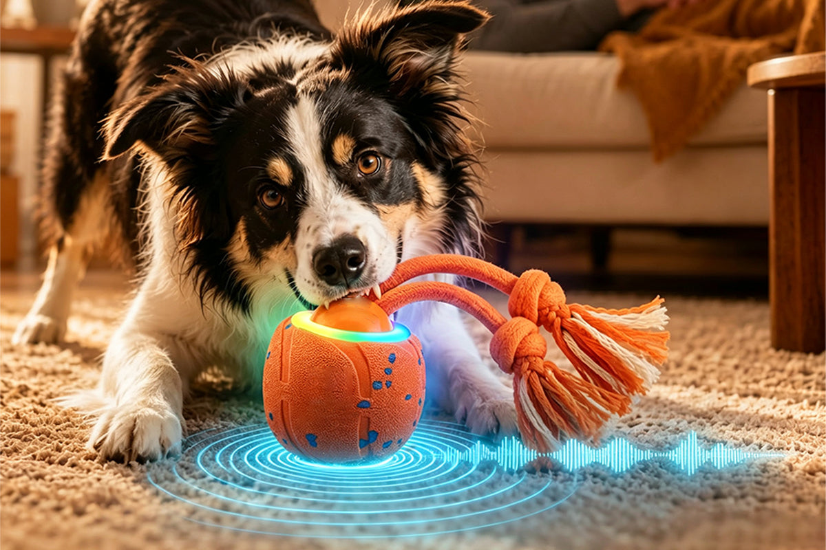 TPU Interactive Dog Ball with 3 Motion Modes Herding Ball for Dogs - Orange