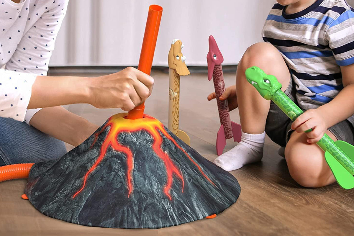 Dinosaur Rocket Launcher Toy Set Outdoor Fun Little Ones Toys for Boys and Girls Birthday Gift