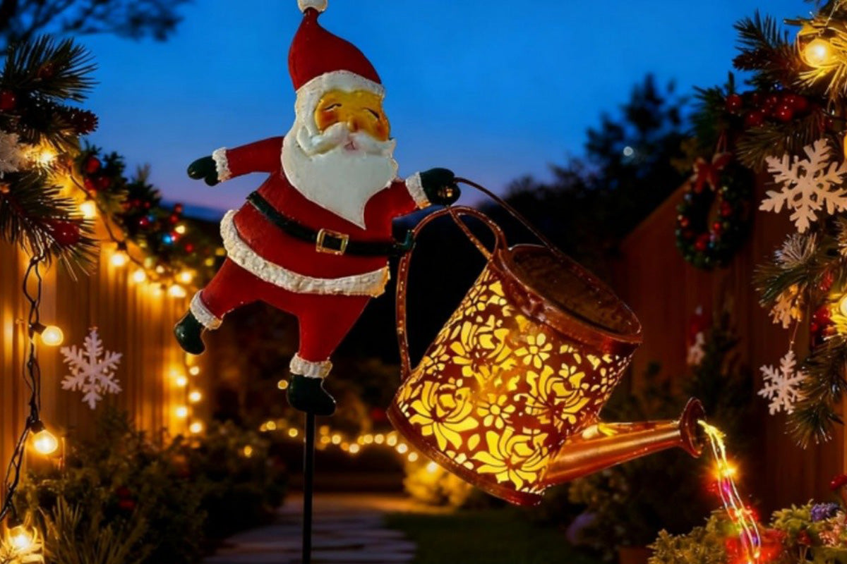 Solar Santa Claus Garden Stake Light Outdoor Christmas Yard Decoration