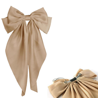 3 Piece Large Bow Ribbon Hair Clip Set for Women Girls