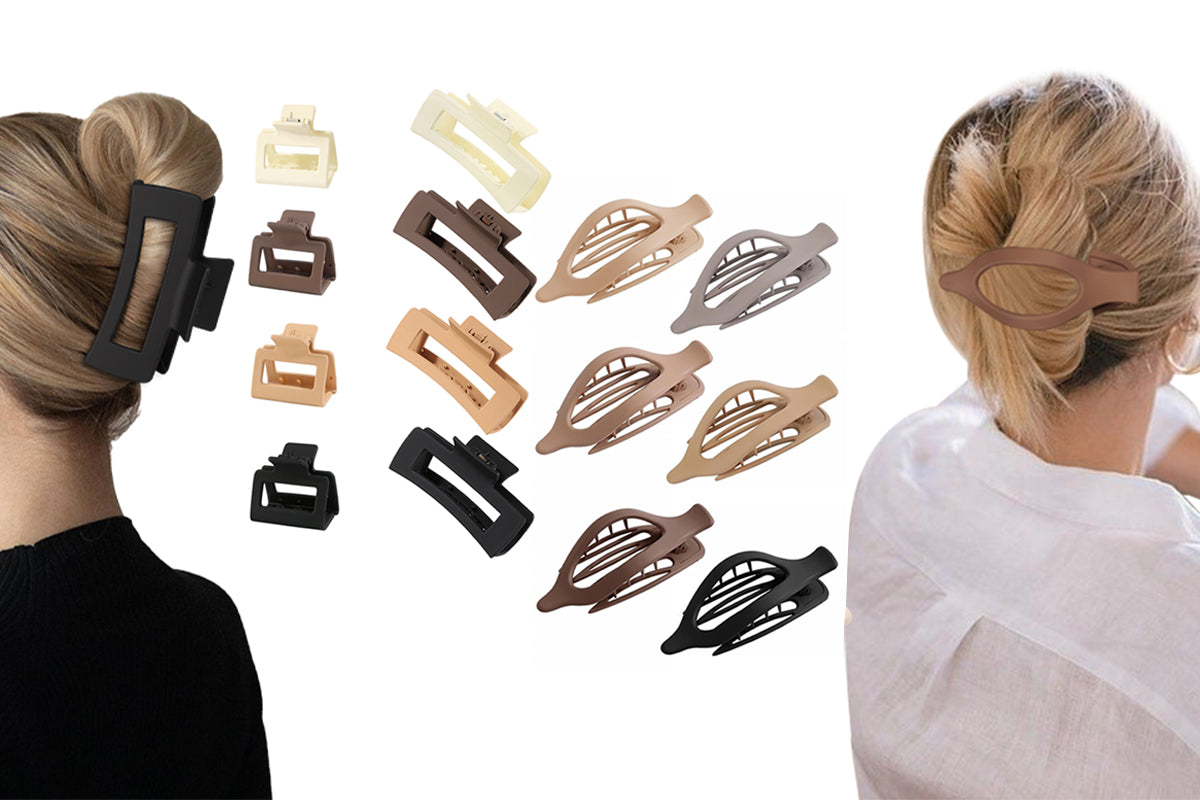 14Pcs Women Hair Clips Flat Claw Clips for Thick or Thin Hair