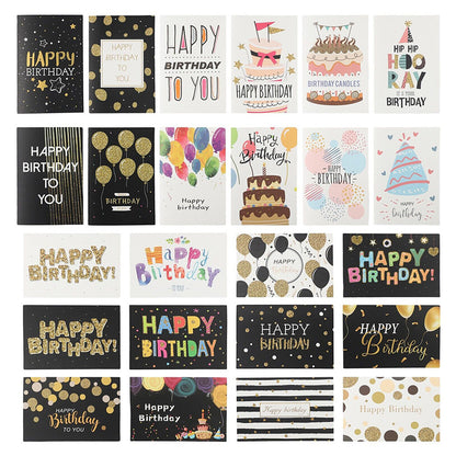 24 Pack Blank Birthday Cards with Envelopes for Party Invitations