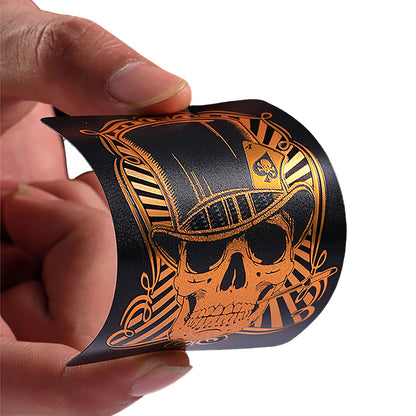Waterproof Playing Cards PVC Plastic Poker Deck Black & Gold Skull Design