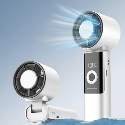 Semiconductor Cooling Handheld Fan 199 Speeds Portable Fan - White