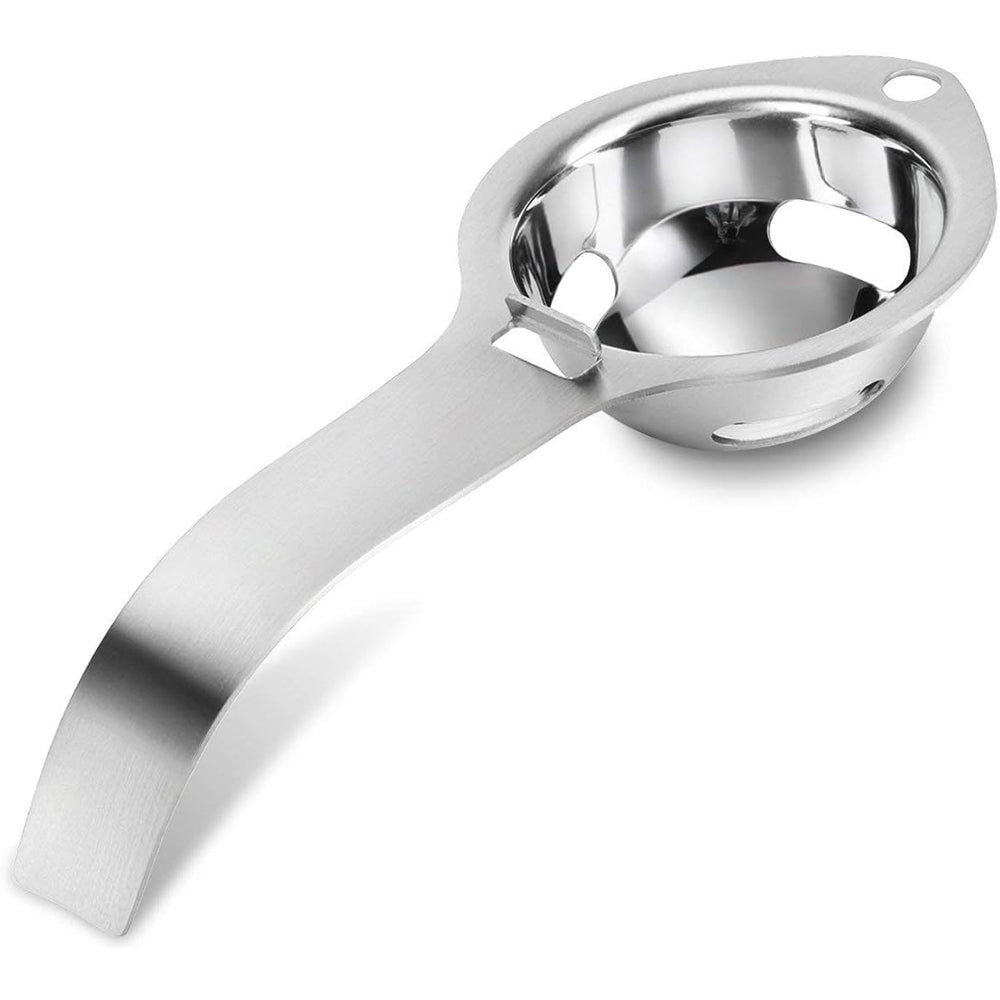 304 Stainless Steel Egg Yolk Separator 3 Hole Coil Egg Separator with Side Hooks