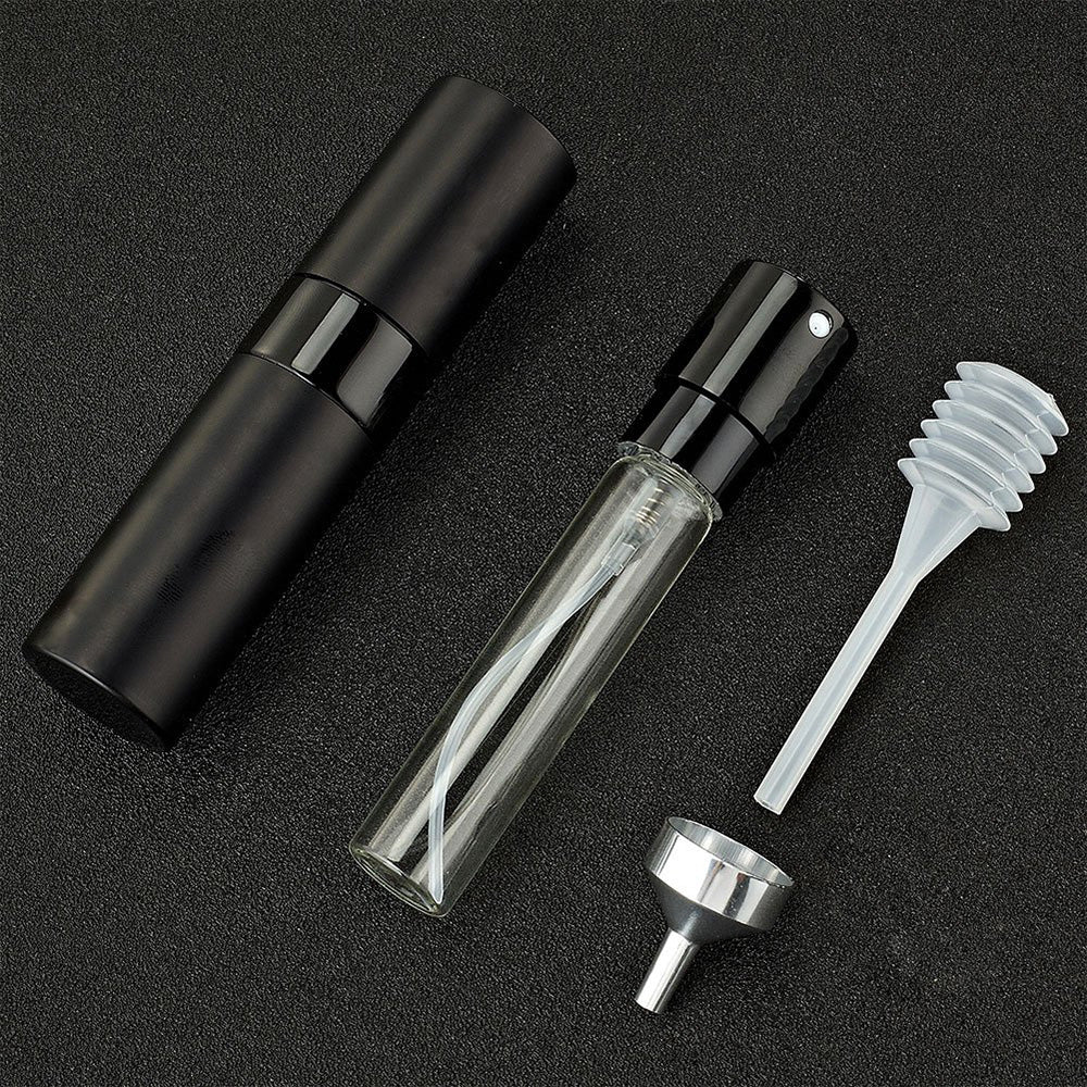 3Pcs 8ml Perfume or Cologne Travel Refillable Spray Bottle-Black