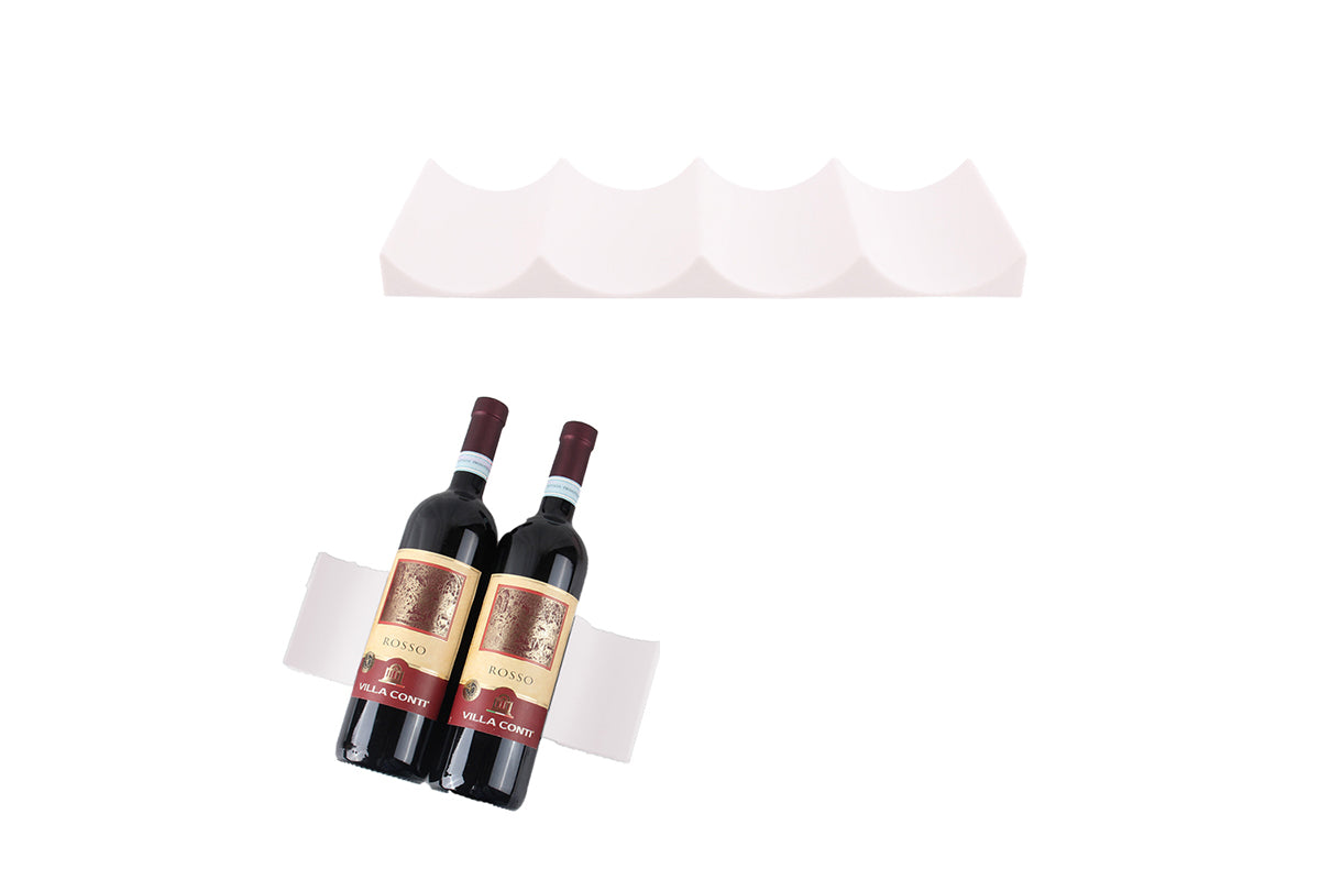 2Pcs Wine Fridge Organiser Beer Stacking Bottle Rack Kitchen Space Saving Can Holder-White