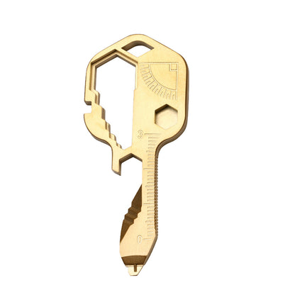 4-in-1 Multifunction Key Shaped Multitool  Pocket Multi-Tool Gold