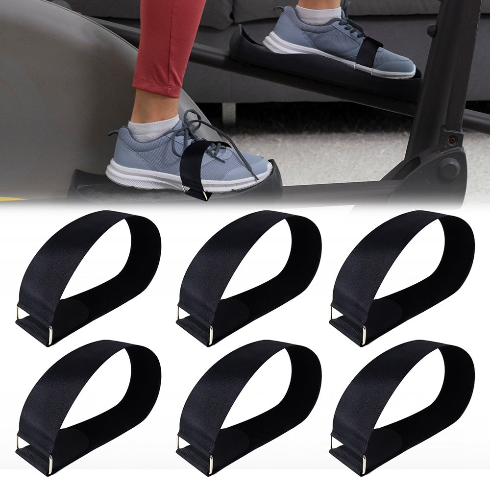 6 Pcs Adjustable Ellipse Pedal Straps for Leg Exerciser Machine Fitness Home Sports Accessories