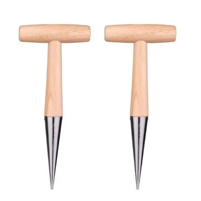 2Pcs Dibber Gardening Tool Seed Planter Tool for Sowing Seed for Transplanting Plants