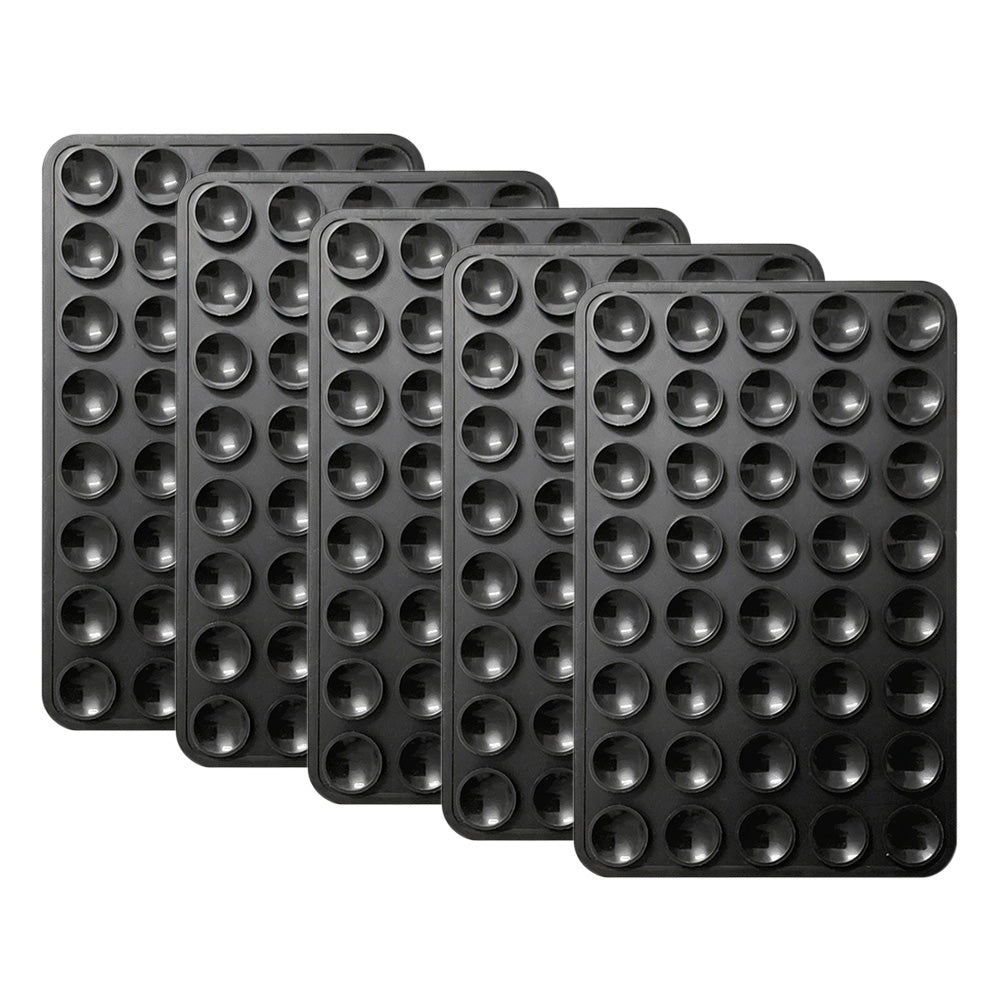5 Pack Double Sided Silicone Phone Suction Pad 80 Stickers Grip for Car Desk Holder-Black