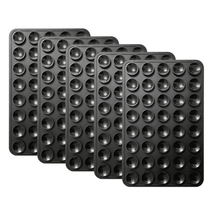 5 Pack Double Sided Silicone Phone Suction Pad 80 Stickers Grip for Car Desk Holder-Black