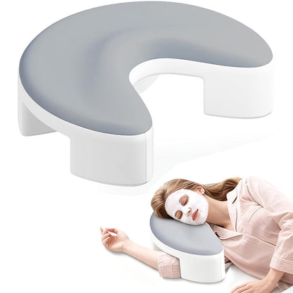 Ergonomic Side Sleeper Pillow with Arm Hole ¨C Neck and Shoulder Support White with Gray