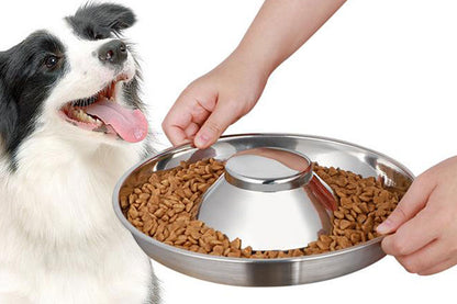 Stainless Steel Pet Feeder Bowl Dog Slow Food Bowl