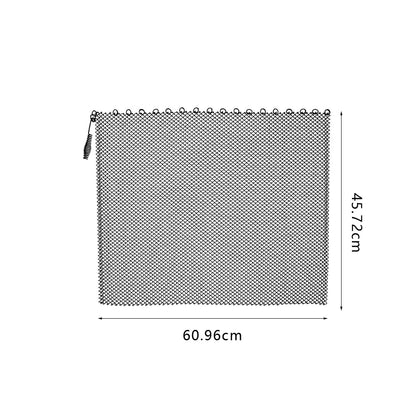Set of 2Pcs Fireplace Mesh Screen Curtains Hearth Screen Decorative Spark Guard Chain