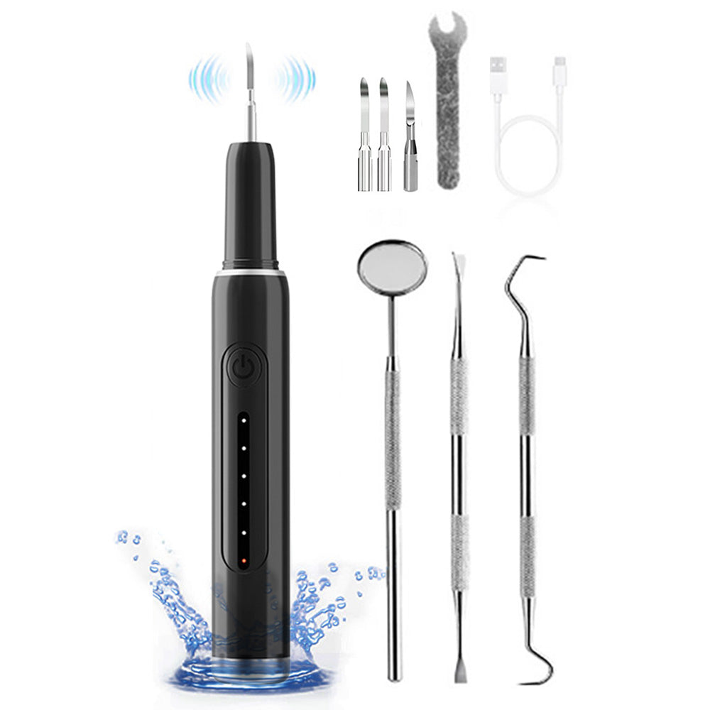 5-Mode Ultrasonic Eletric Teeth Cleaner Tartar Plaque Calculus Remover Black