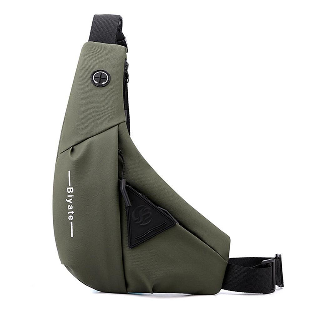 Men's Small Sling Crossbody Bag Anti-Theft Chest Bag Casual Hiking Cycling Slim Shoulder Pack Green