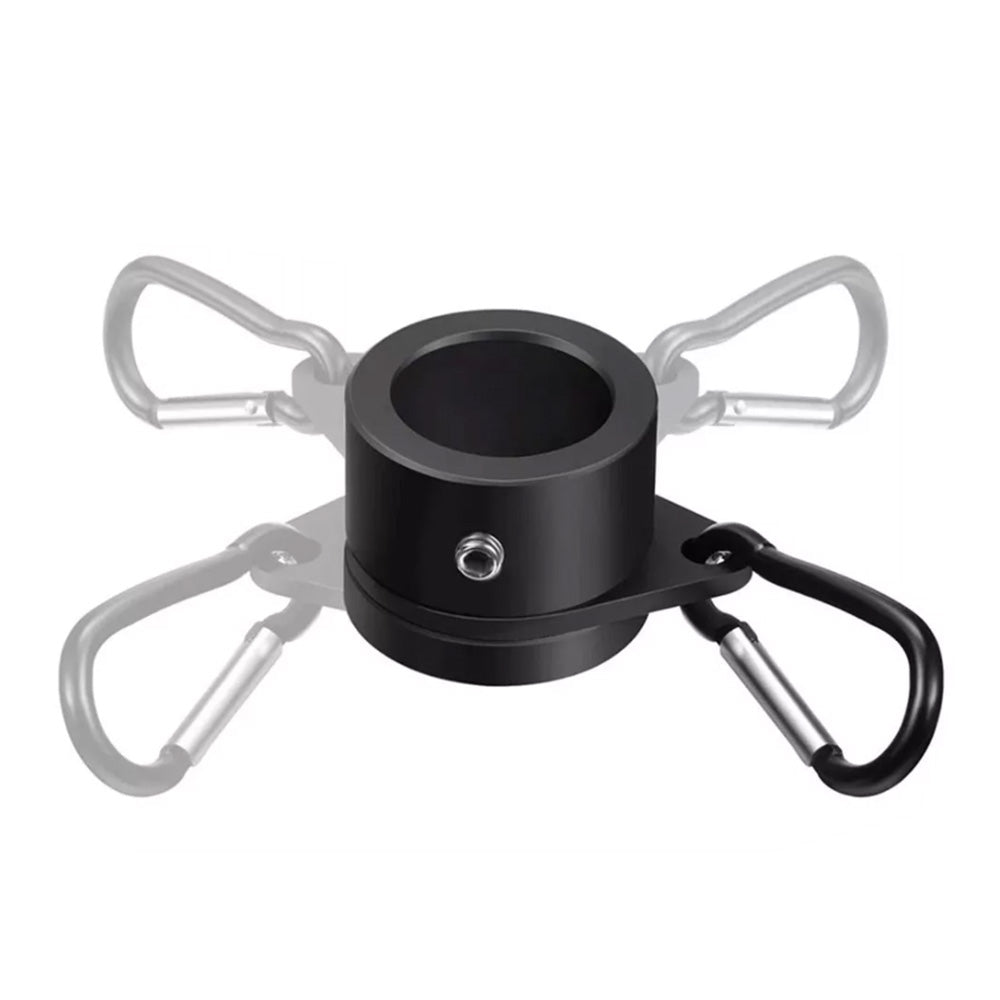 2 Pcs Metal Flag Pole Rings Aluminum Alloy Swivels Flagpole Rings Black