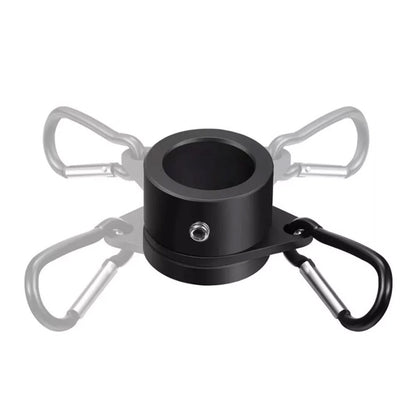 2 Pcs Metal Flag Pole Rings Aluminum Alloy Swivels Flagpole Rings Black